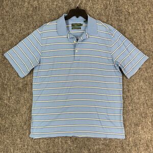 Jack Nicklaus Shirt Large Mens Polo Loose‎ Golfing Golf Cotton Blue Striped